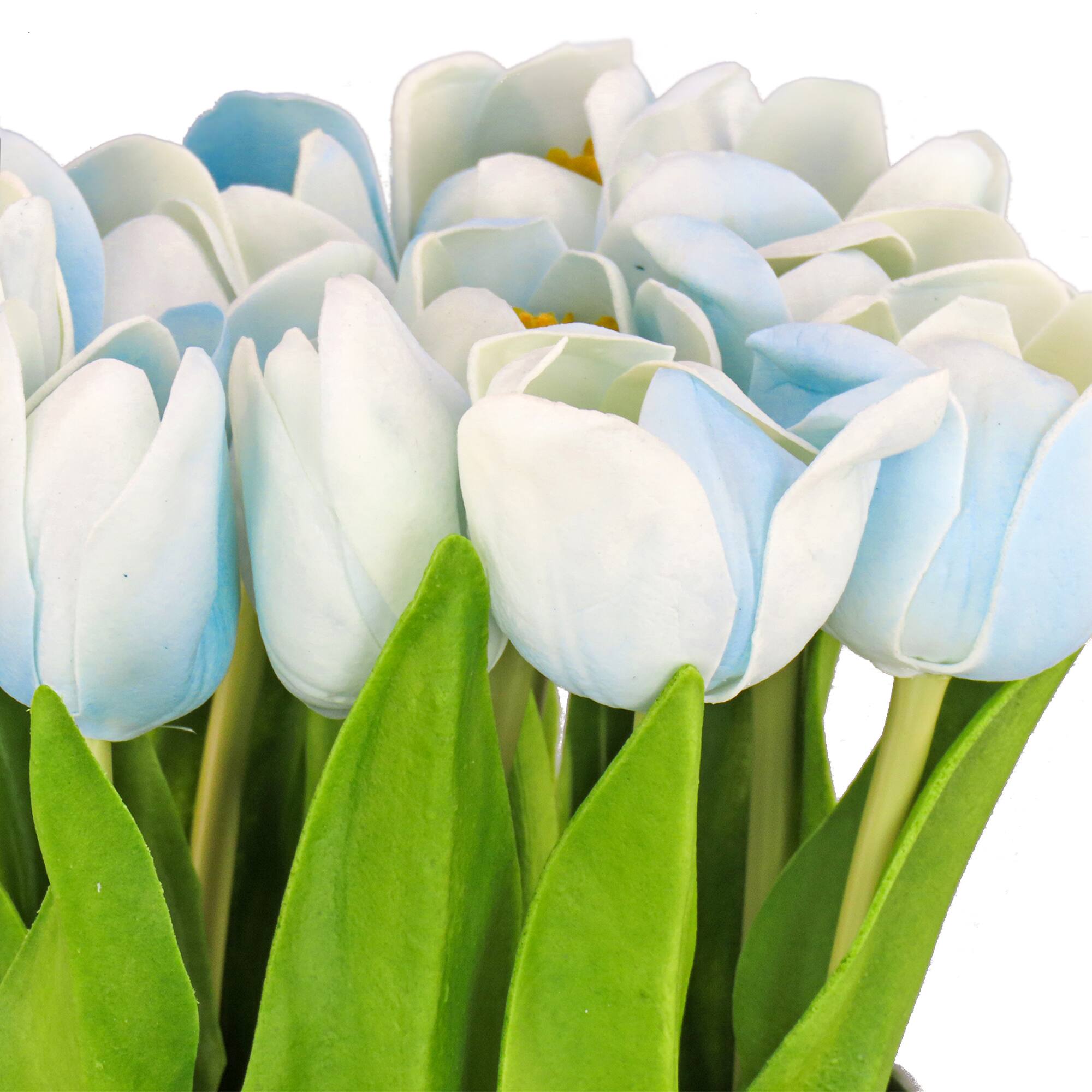 9" Tulip Bouquet in Metal Pot